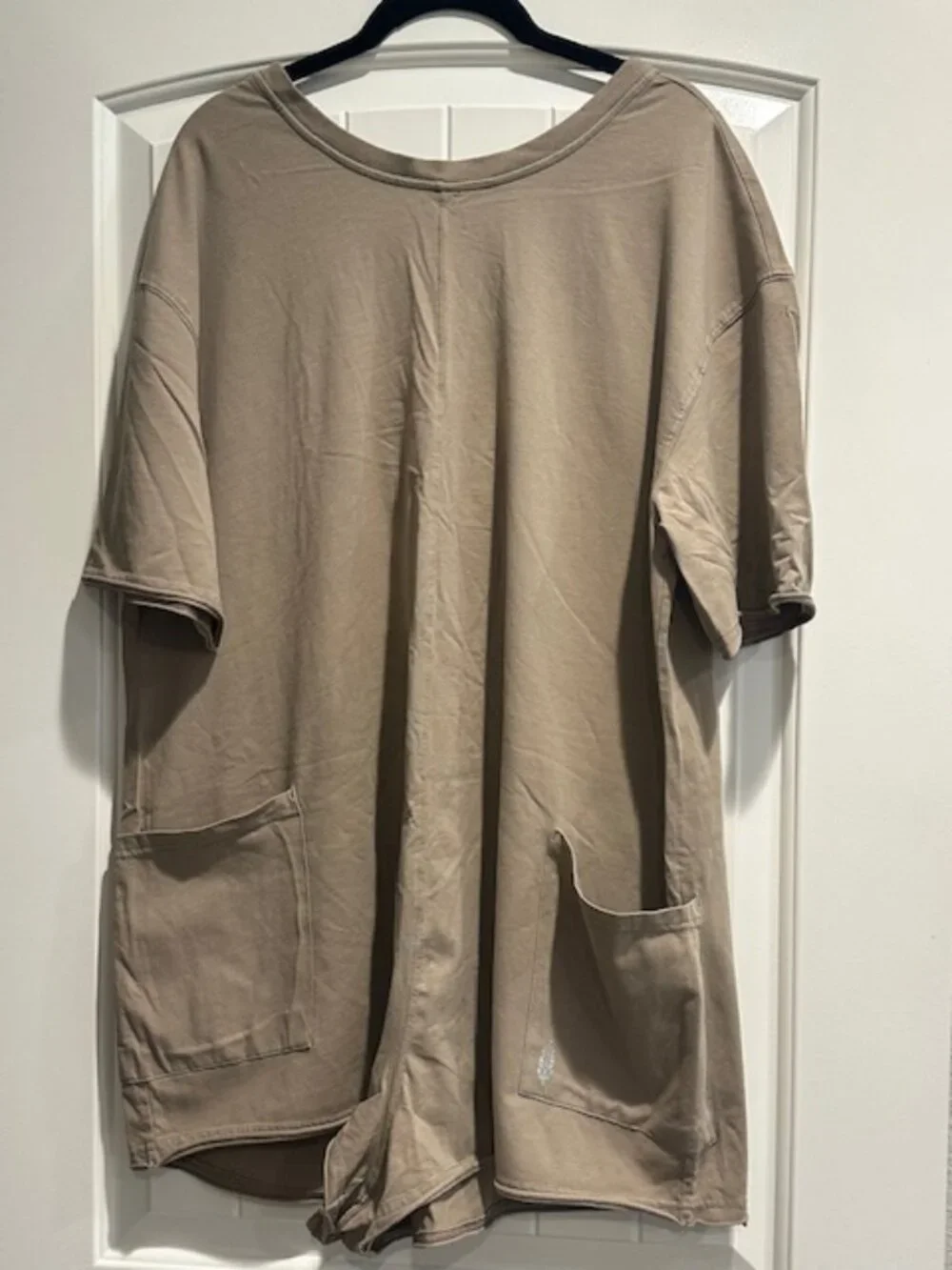 NWOT Free People Hot Shot Tee Romper Mocha Latte size- LARGE - Picture 5 of 6